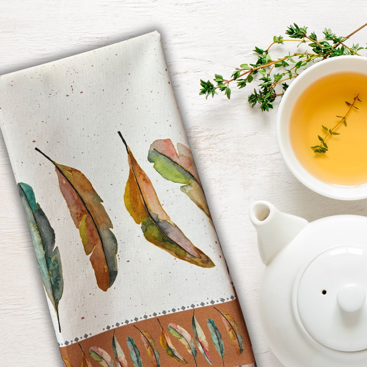 Feather Flint Tea Towel