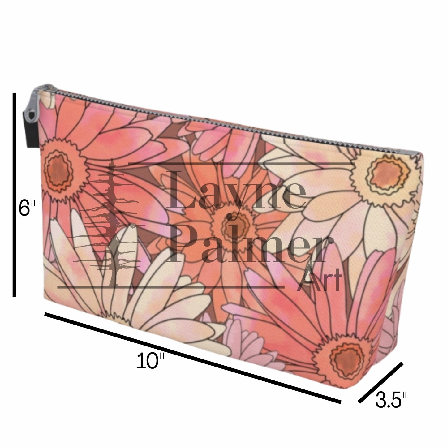 Blushing Daisy Makeup Tote