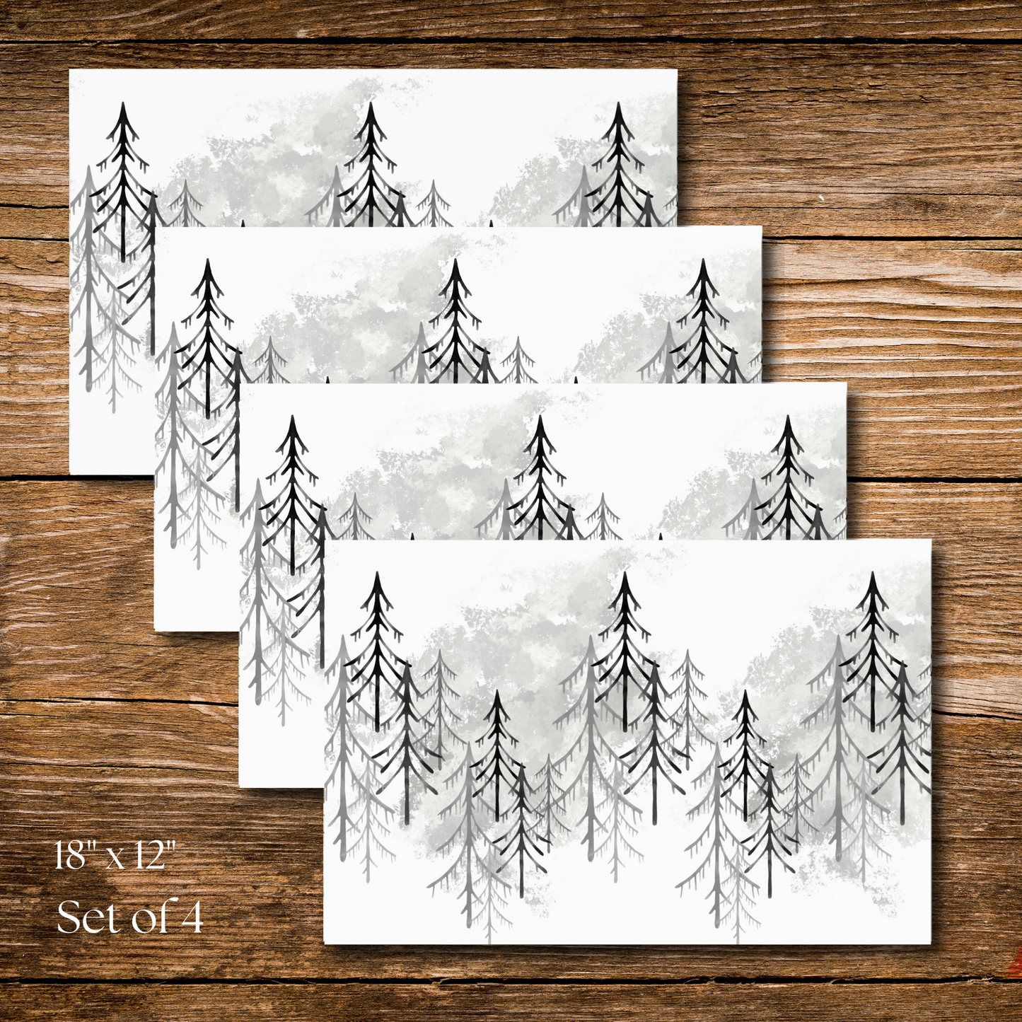 Silent Pine Grey Placemats