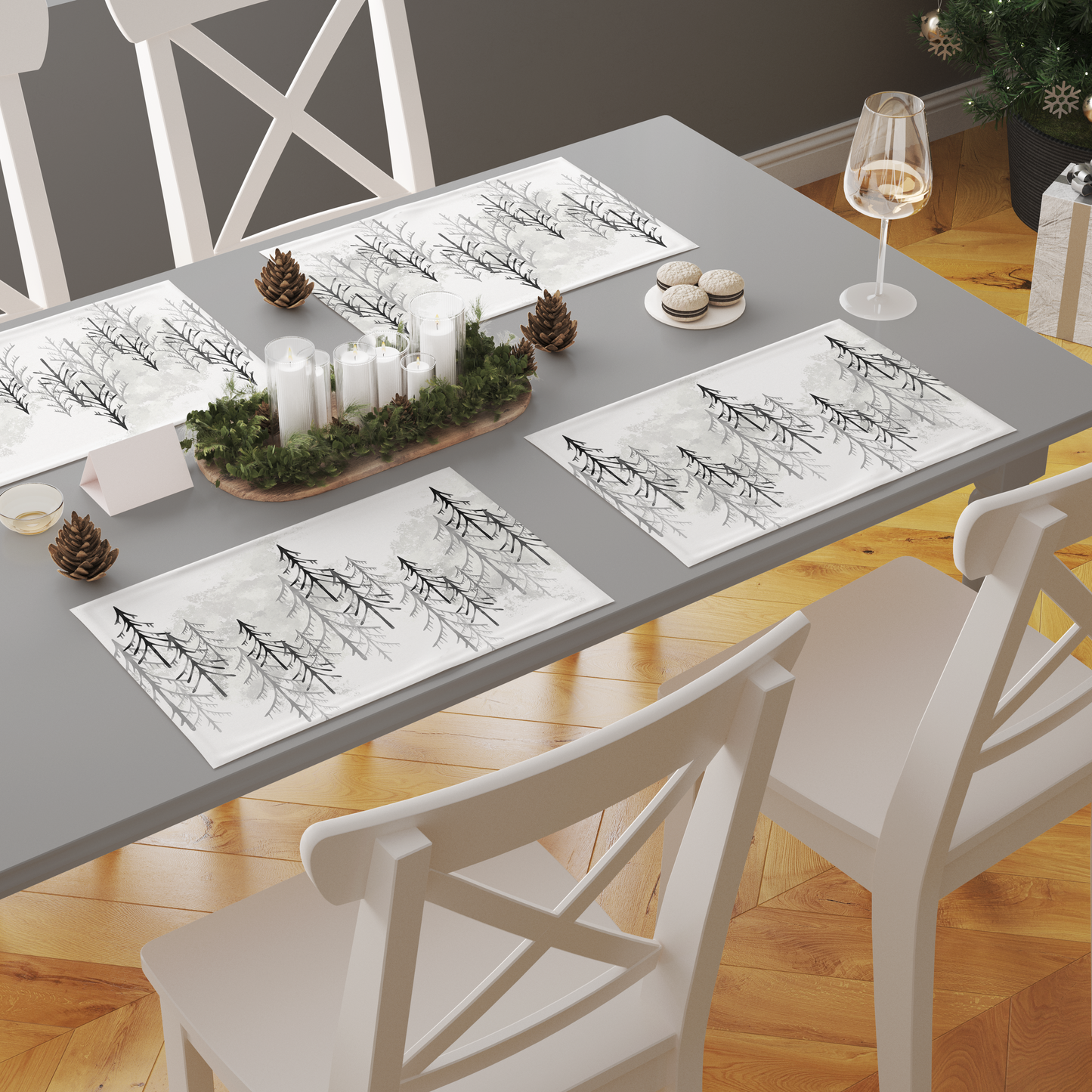 Silent Pine Grey Placemats