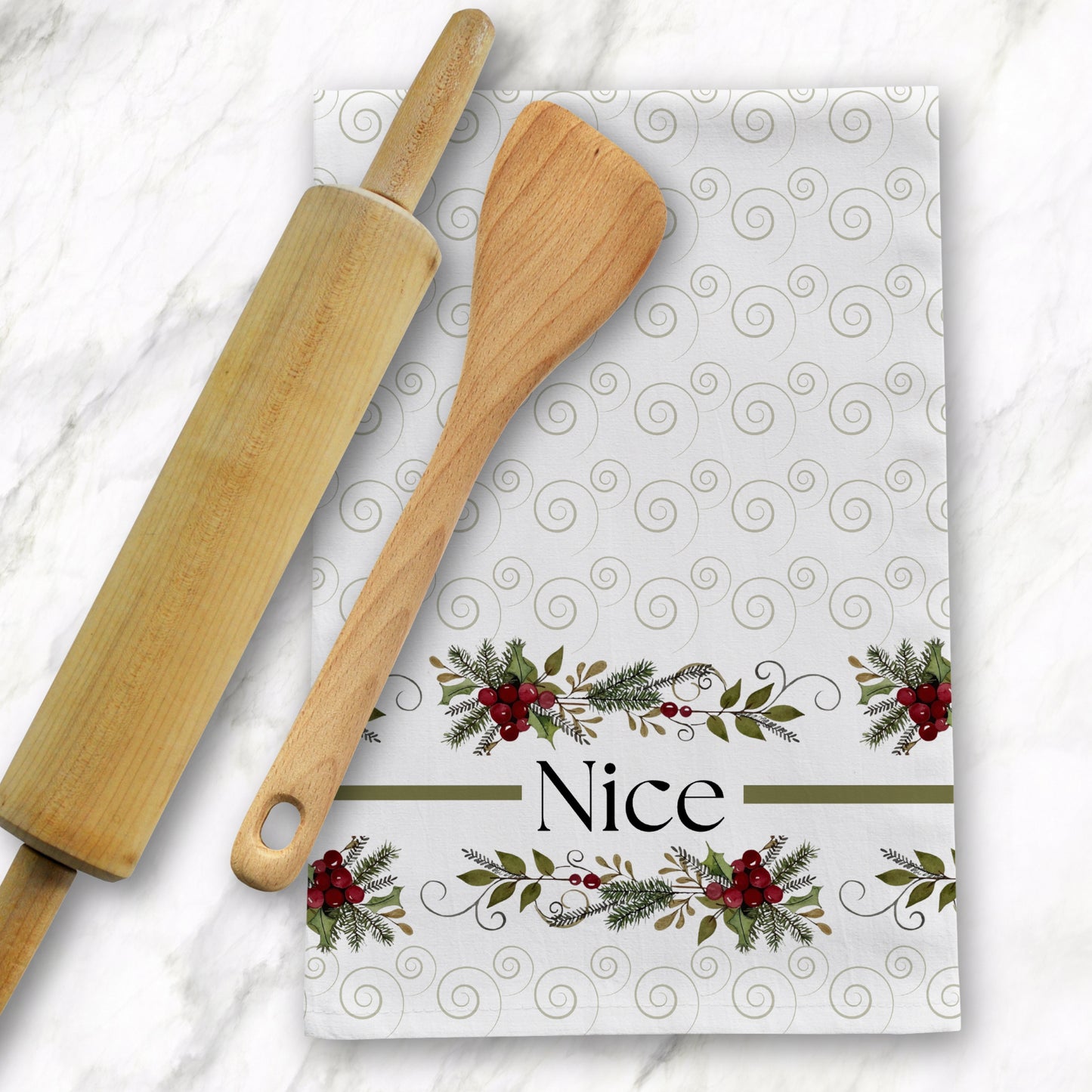 Naughty Nice Tea Towel