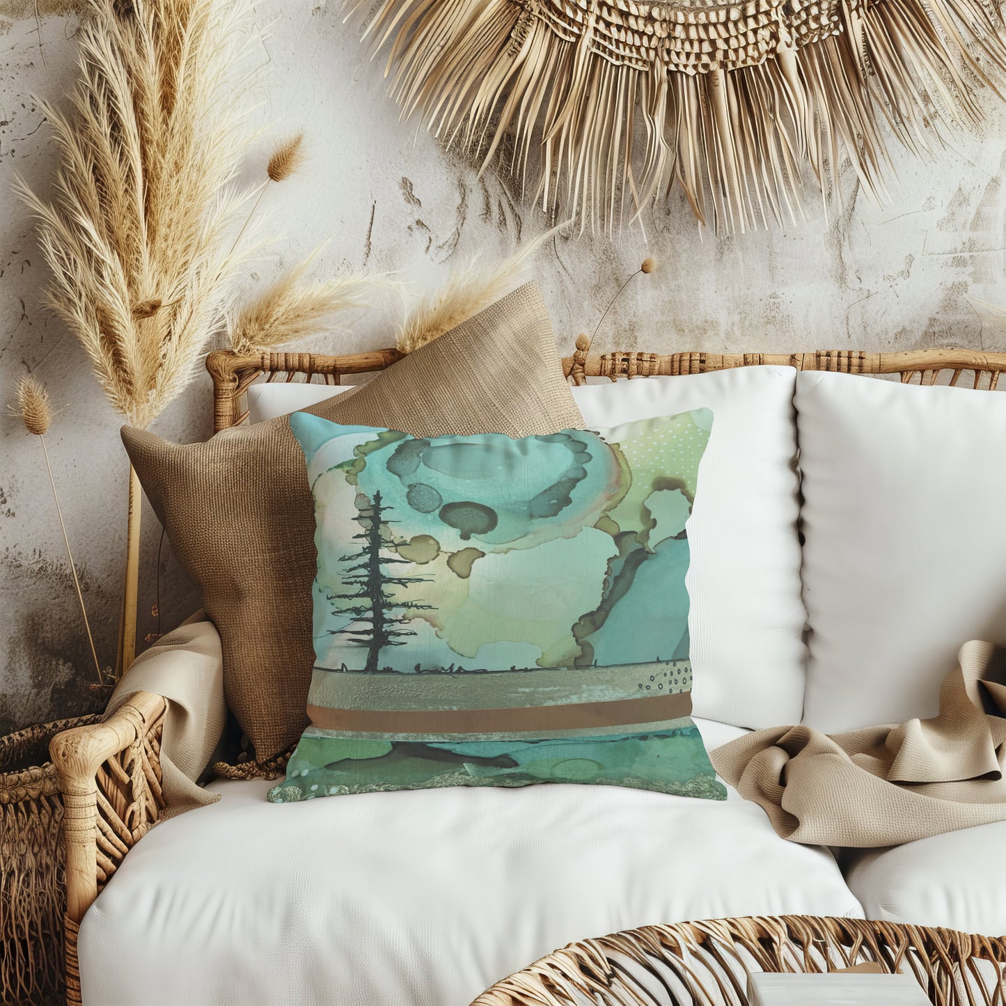 Tundra Burst Tree Pillow Cover