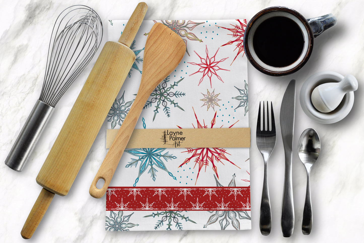 Rainbow Frost Tea Towel