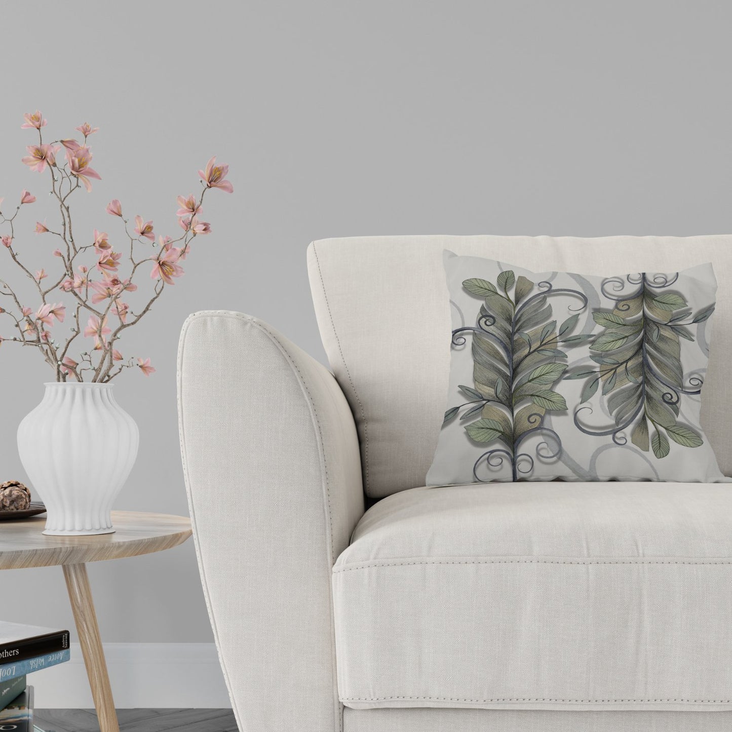 Sage Plume Pillow Cover