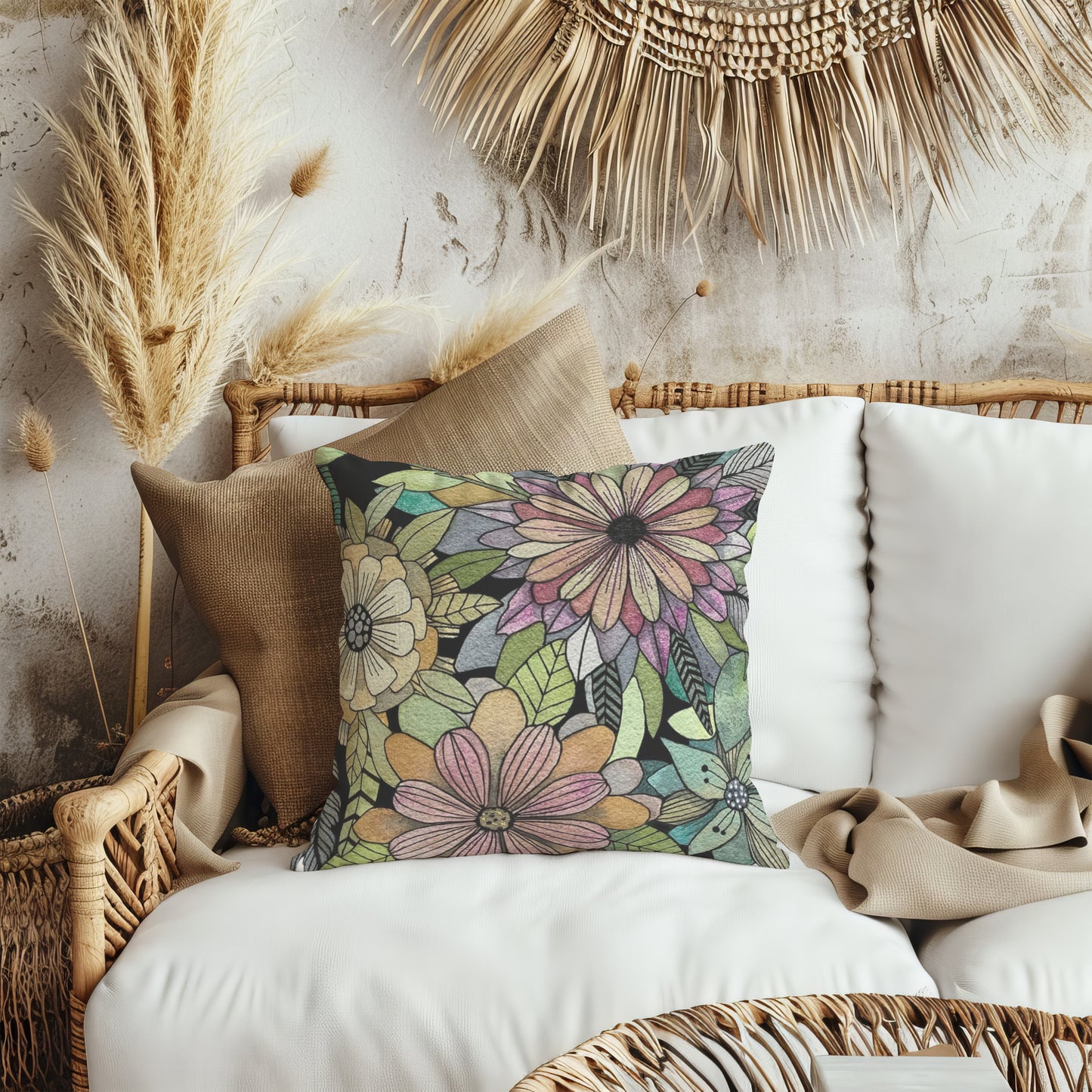 Flower Party Mix Pillow Cover