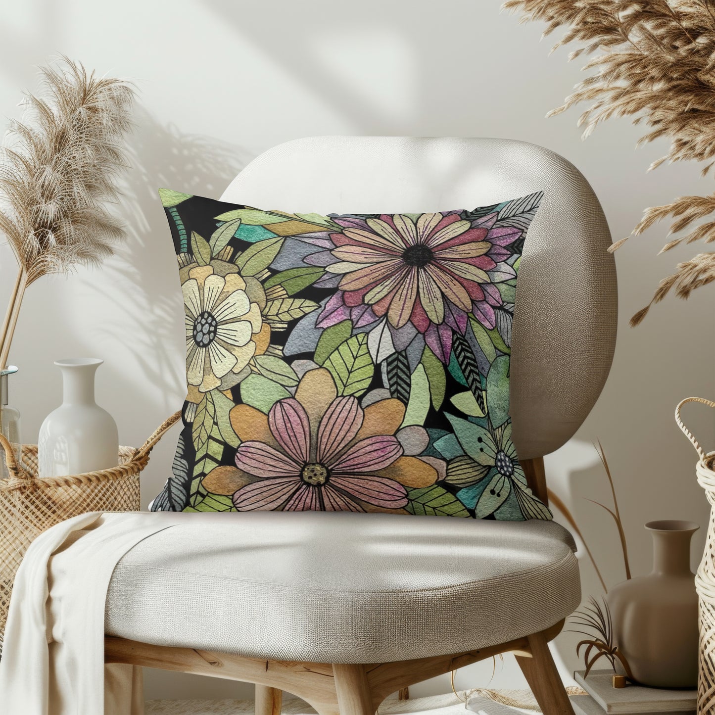 Flower Party Mix Pillow Cover
