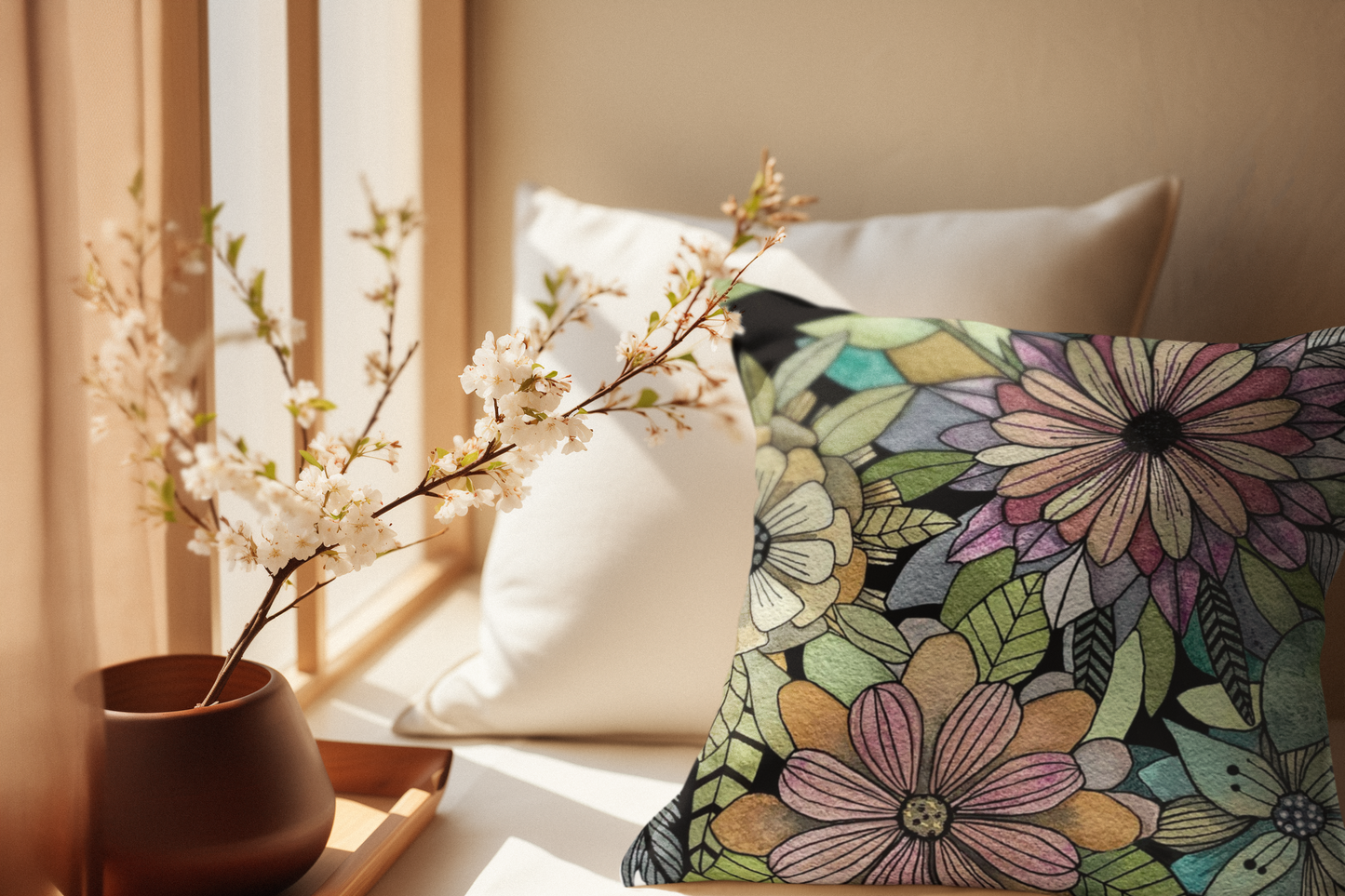 Flower Party Mix Pillow Cover