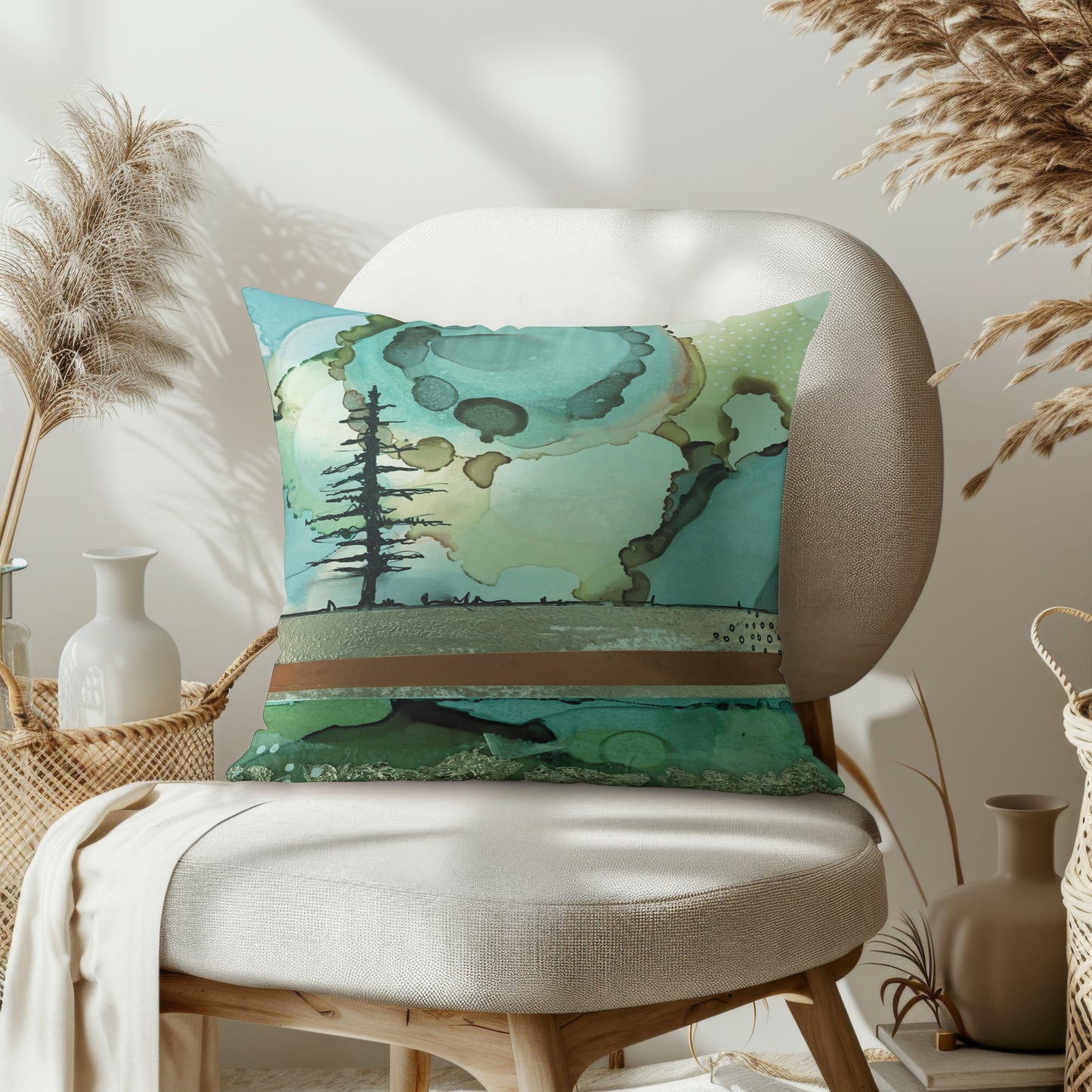 Tundra Burst Tree Pillow Cover