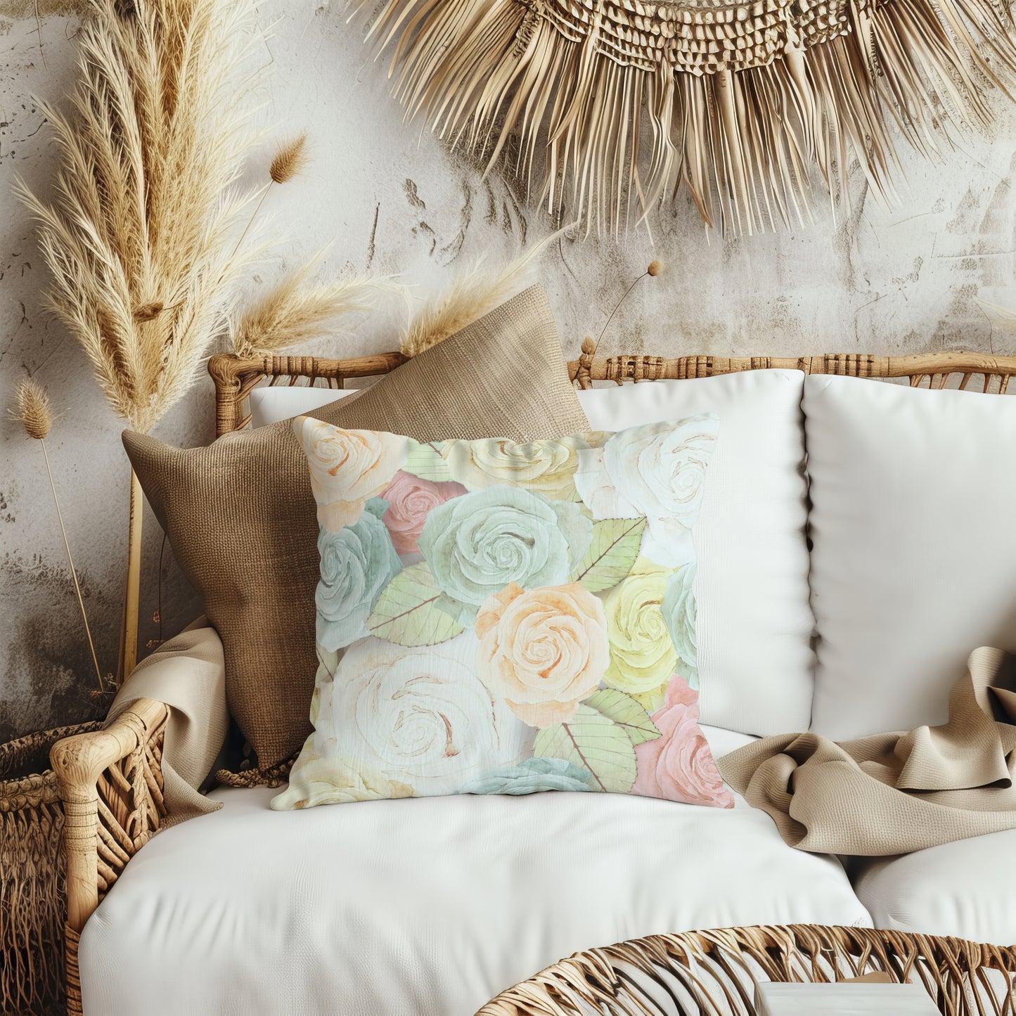 Vintage Rose Pillow Cover