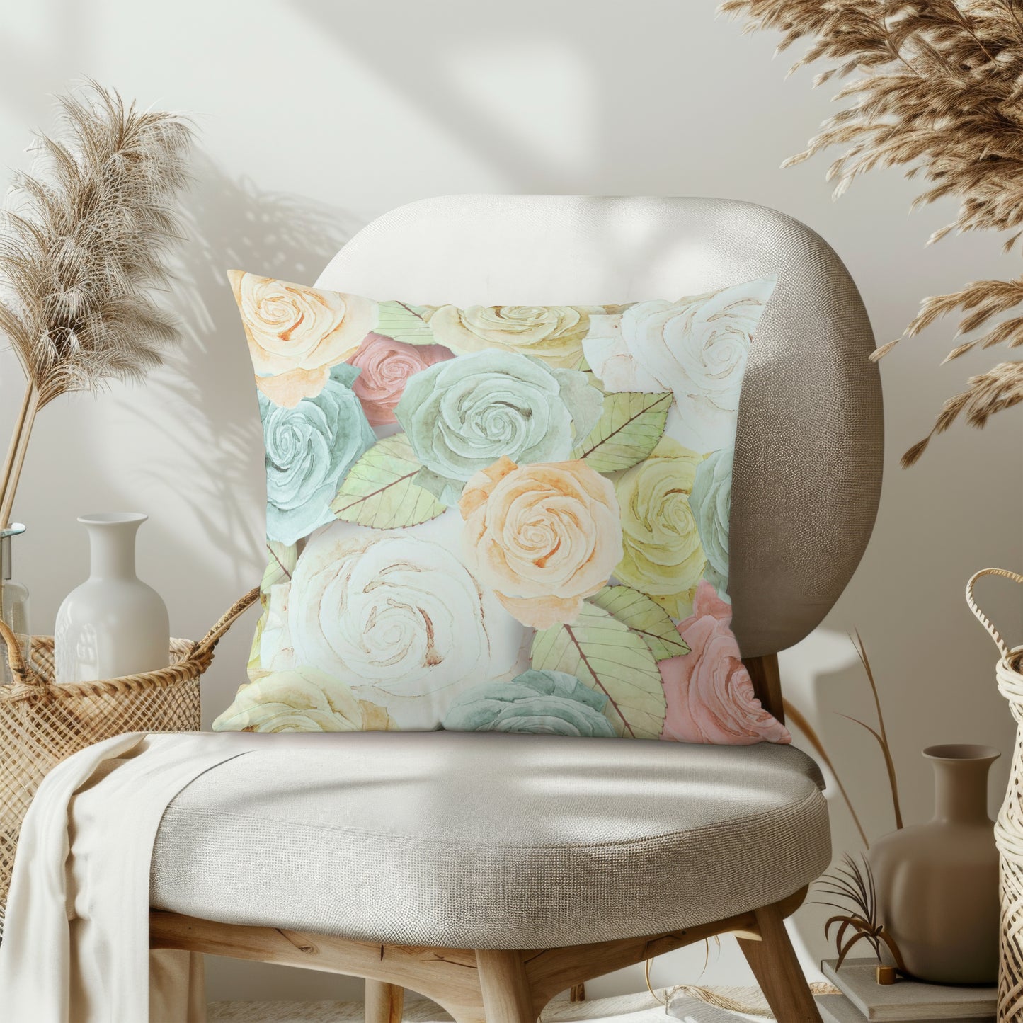 Vintage Rose Pillow Cover
