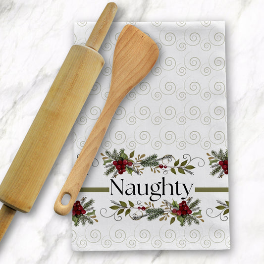 Naughty Nice Tea Towel