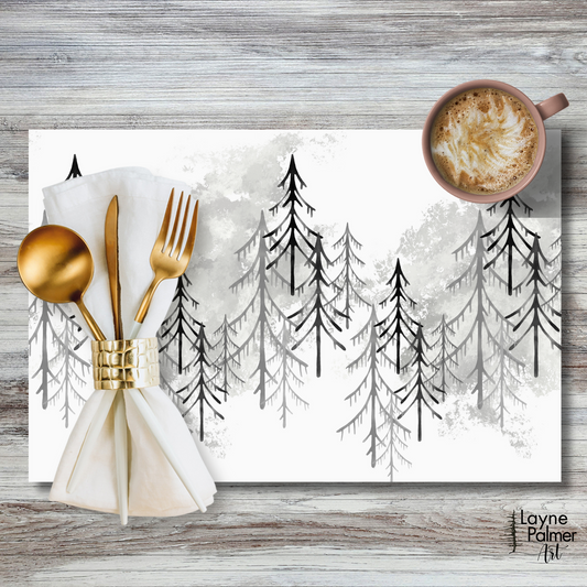 Silent Pine Grey Placemats