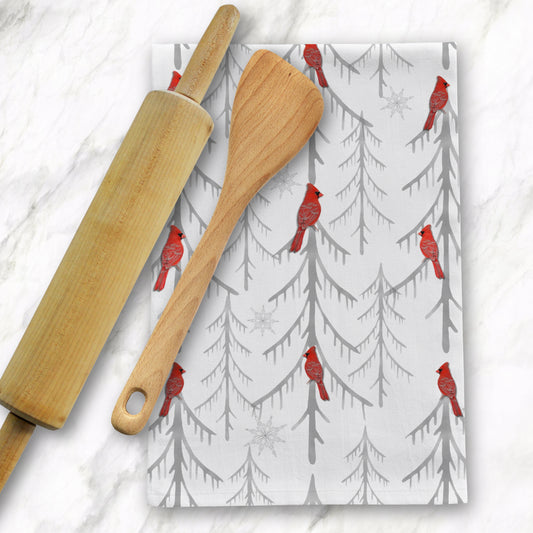 Cardinal Treetop Tea Towel
