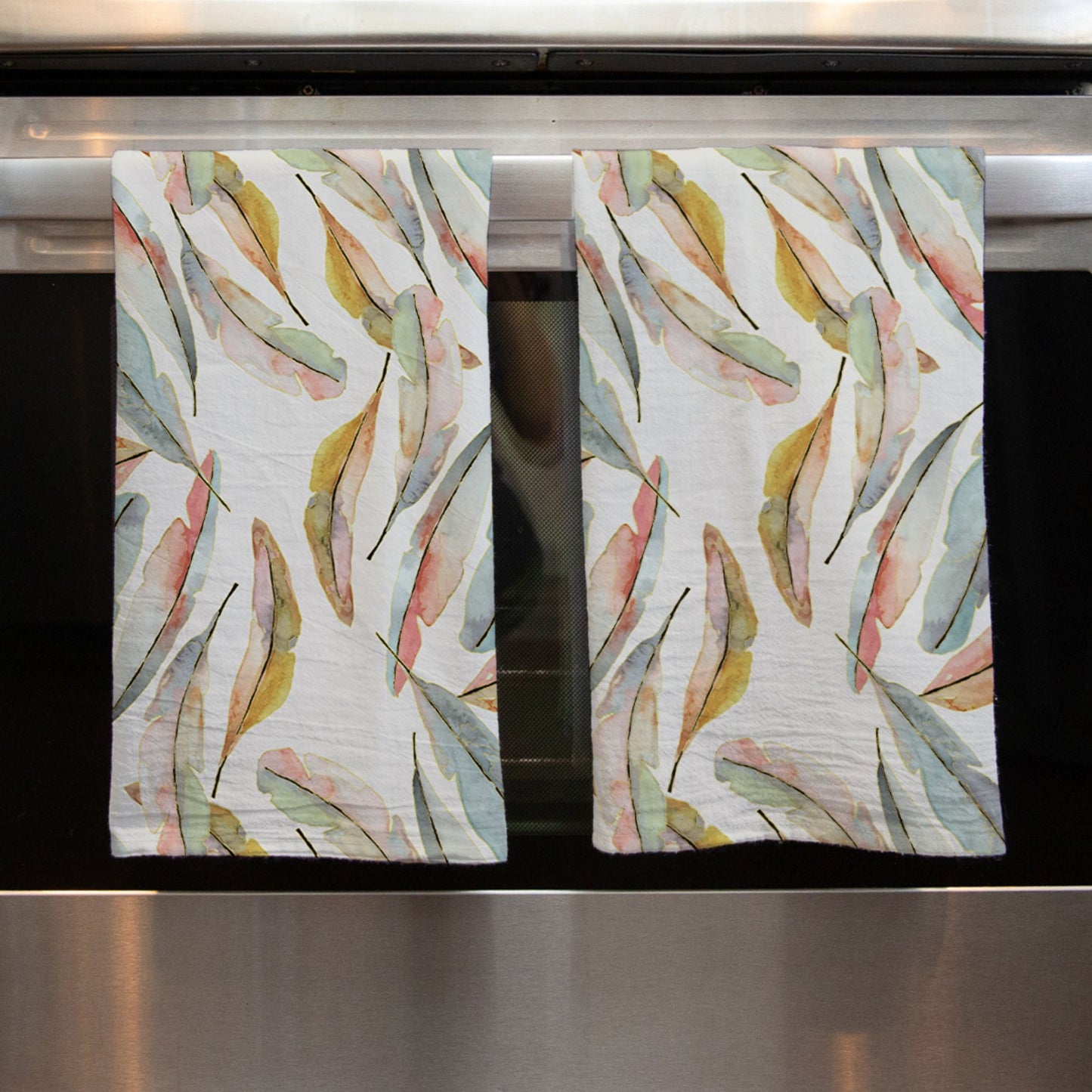 Feather Pastel Tea Towel