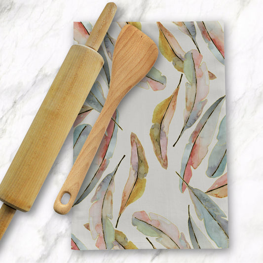 Feather Pastel Tea Towel