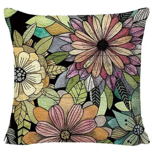 Flower Party Mix Pillow Cover
