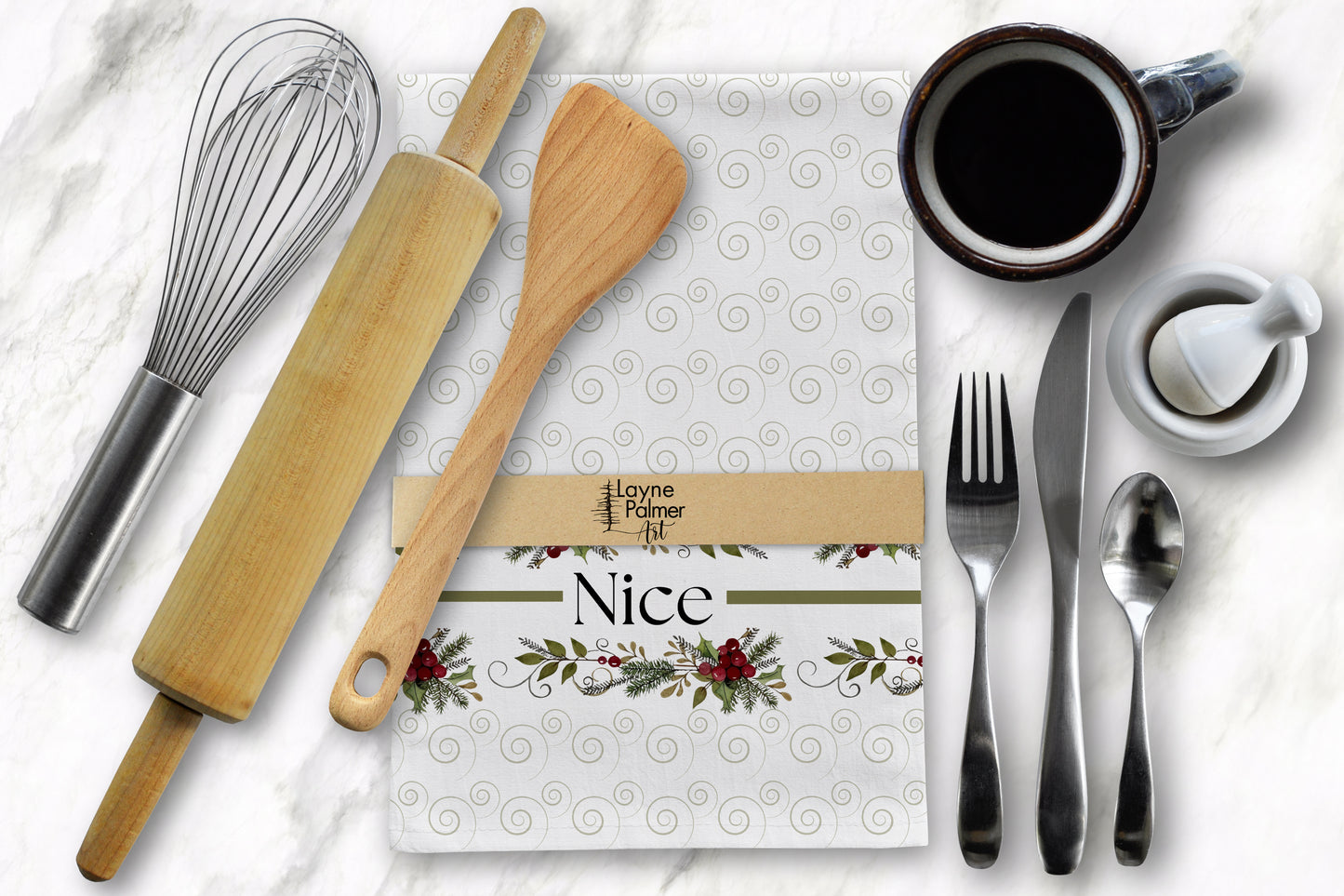 Naughty Nice Tea Towel
