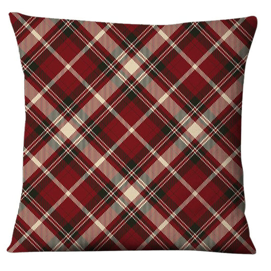 Joyful Plaid Pillow Cover