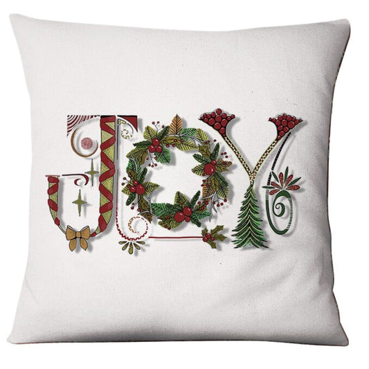 Joyful Plaid Pillow Cover