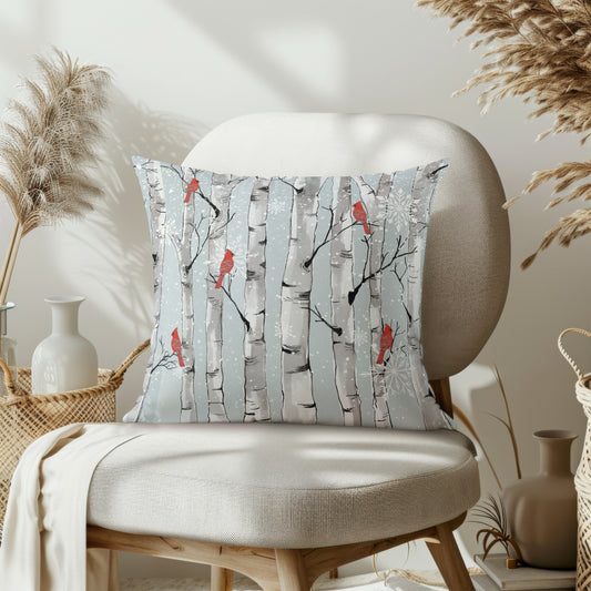 Cardinal Birch Pillow Cover
