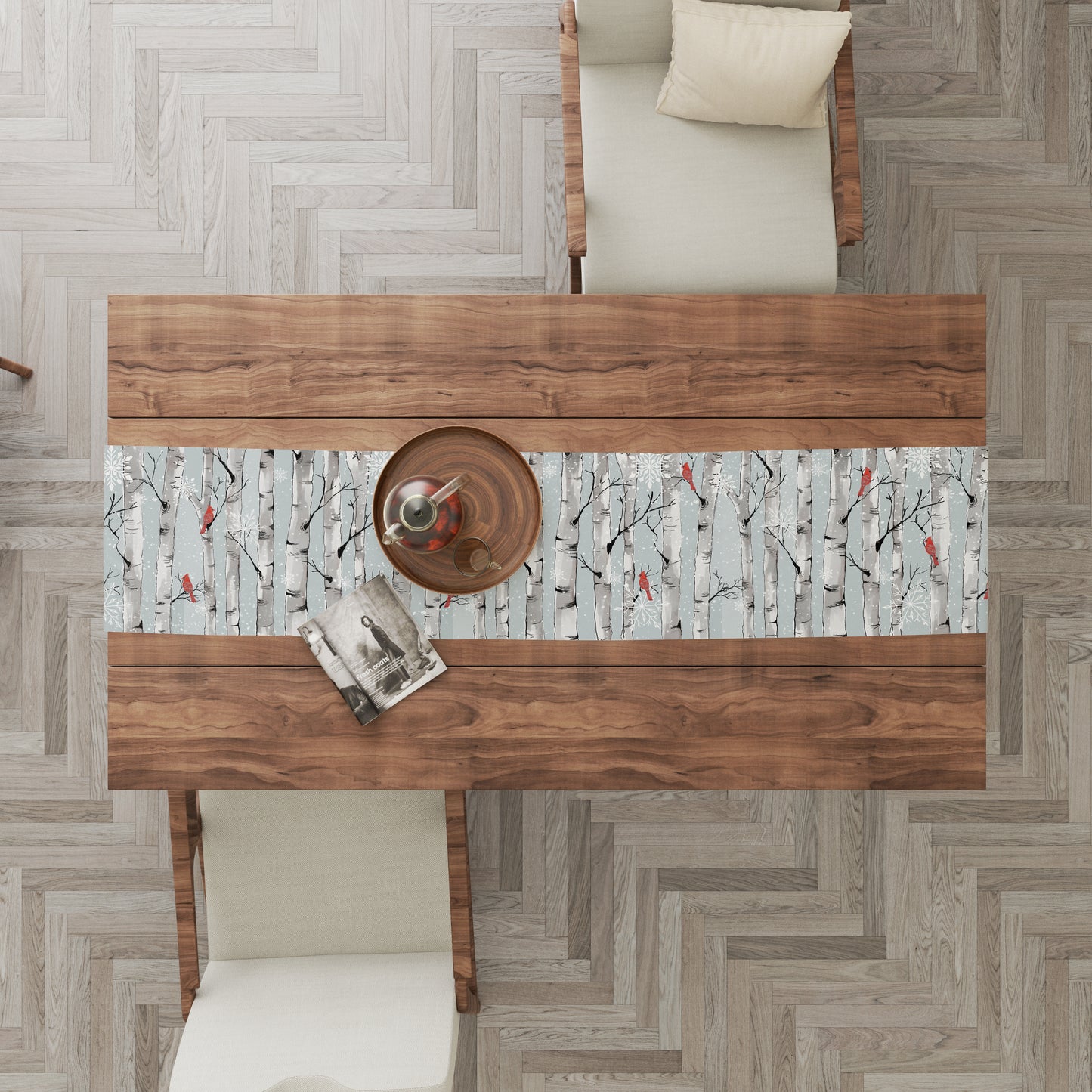 Cardinal Birch Table Runner