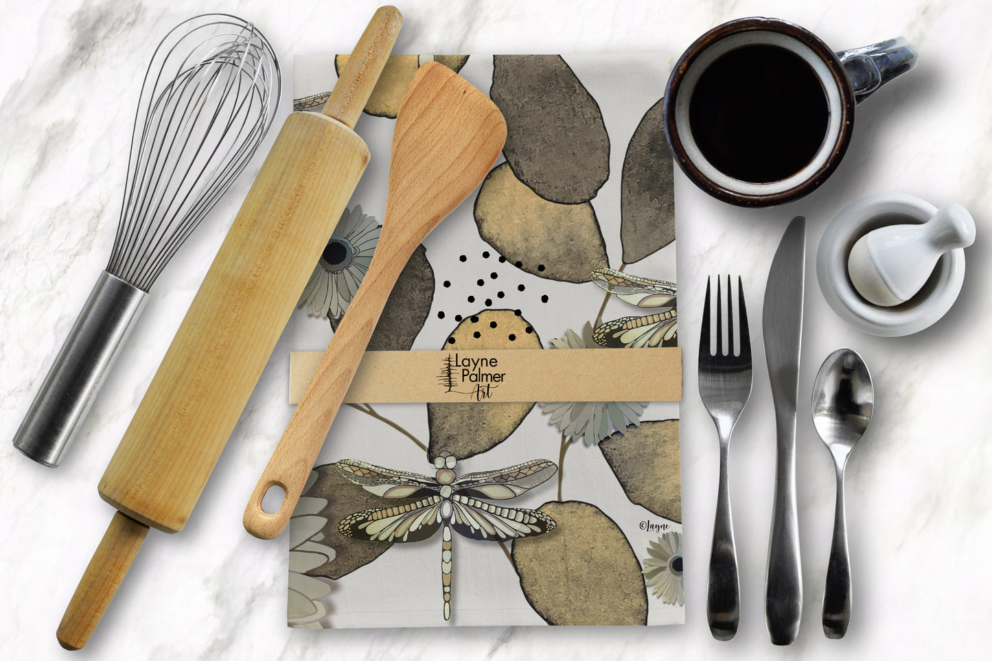 Dragonfly Wisp Tea Towel