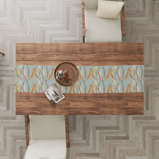 Blue Feather Whimsy Runner