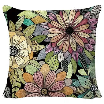 Flower Party Mix Pillow Cover
