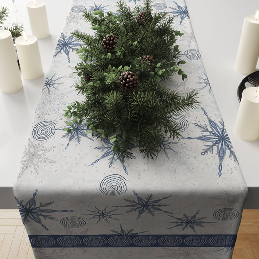 Iced Blue Table Runner