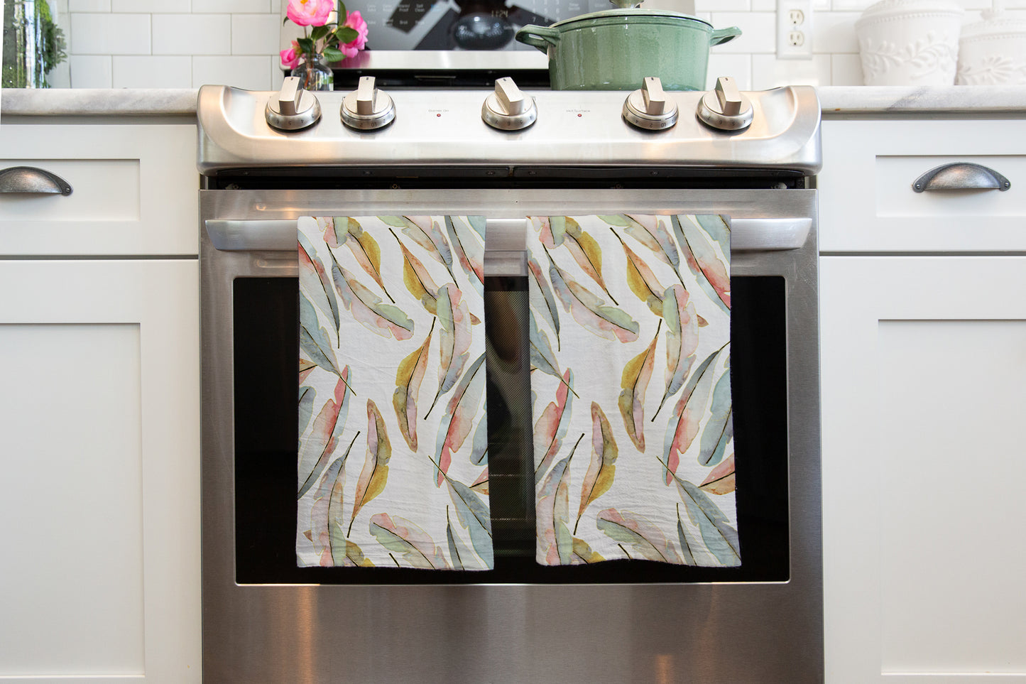 Feather Pastel Tea Towel