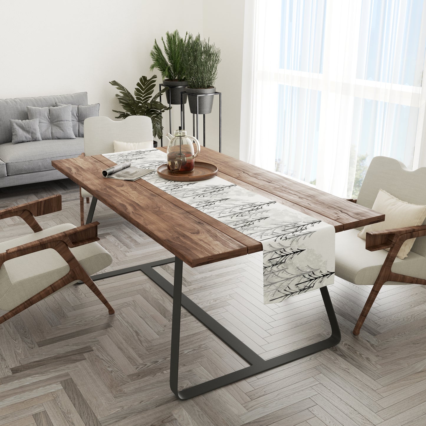 Silent Pine Grey Tree Runner